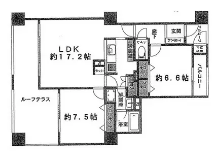 ブルックス神戸(2LDK/1階)の間取り写真