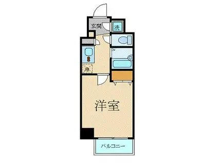 菱和パレス世田谷桜新町(1K/1階)の間取り写真