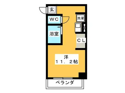 エスモア銀座イースト(ワンルーム/9階)の間取り写真