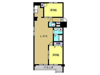 第7サワータウン(2LDK/4階)の間取り写真