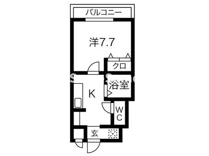 グラーツィア東灘(1K/3階)の間取り写真