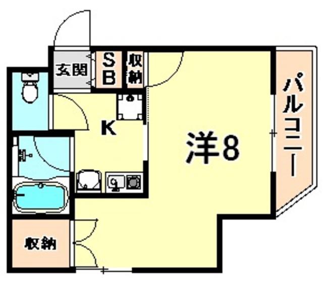 ハイムアンゲネーム(1K/1階)の間取り写真