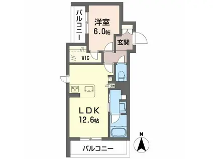 パルコートII(1LDK/3階)の間取り写真