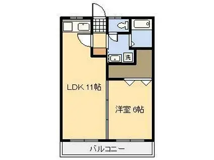 ディアコート・アイKAWARAMACHII(1LDK/3階)の間取り写真