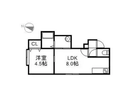 アクア18(1LDK/3階)の間取り写真