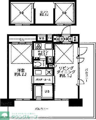レジディア大森東(1LDK/10階)の間取り写真