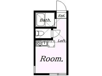 ユナイト白楽シャーロックの杜(ワンルーム/2階)の間取り写真