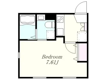 STRIPES 不動前(1K/2階)の間取り写真