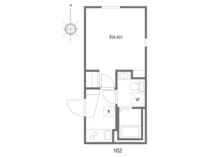 湯島レジデンス(1K/1階)の間取り写真