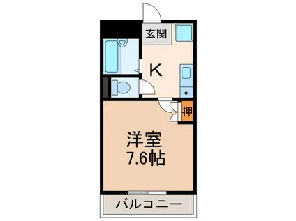 メゾン・マ・シャンブル(1K/2階)の間取り写真