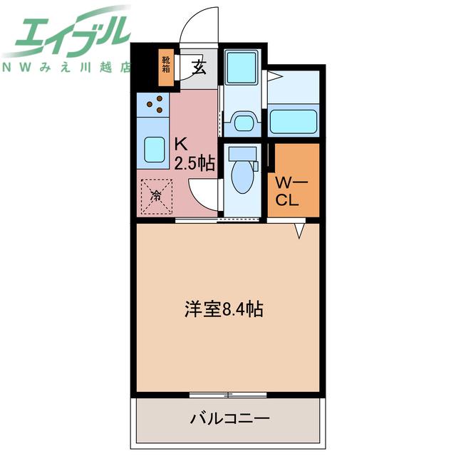 レジデンツ ナチュア(1K/3階)の間取り写真
