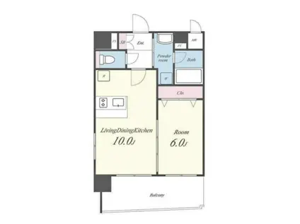 エスペランザアザブ ESPERANZA AZABU エスペランザ麻布(1LDK/3階)の間取り写真