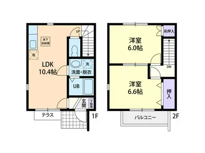 RONFAURE(2LDK/1階)の間取り写真