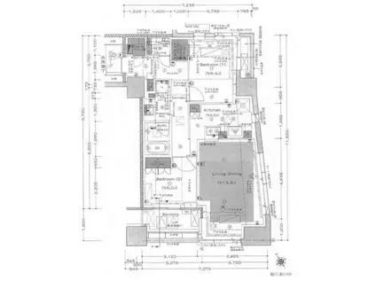 プラウド虎ノ門(2LDK/3階)の間取り写真