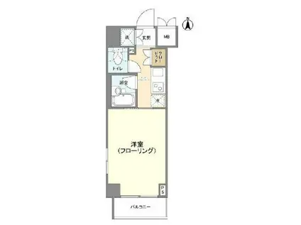 ルーブル上高井戸(1K/3階)の間取り写真