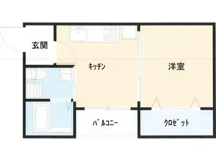 メゾン・デパール(1DK/4階)の間取り写真