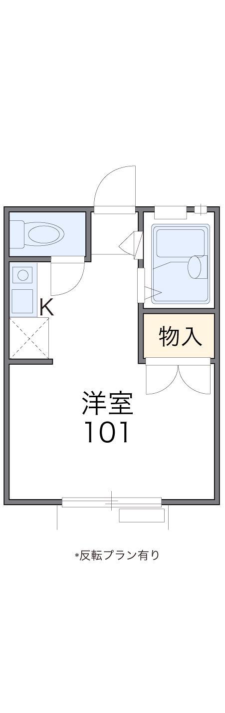 レオパレスサンライト壱番館(1K/2階)の間取り写真