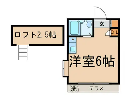 ドリーム三原台(ワンルーム/1階)の間取り写真