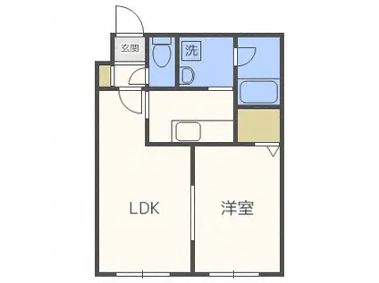 ブランノワール本郷通(1LDK/3階)の間取り写真