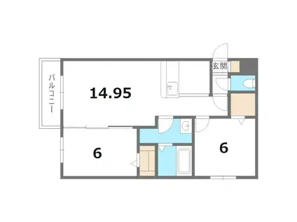 COMFORTFIT(2LDK/3階)の間取り写真