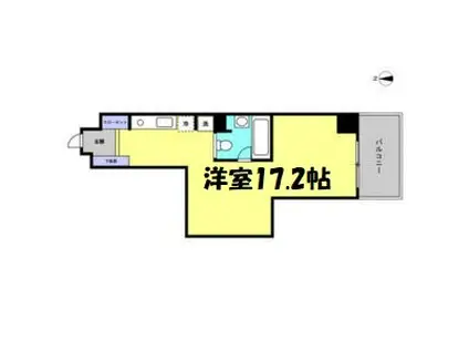 FLATS GAZERY(ワンルーム/4階)の間取り写真