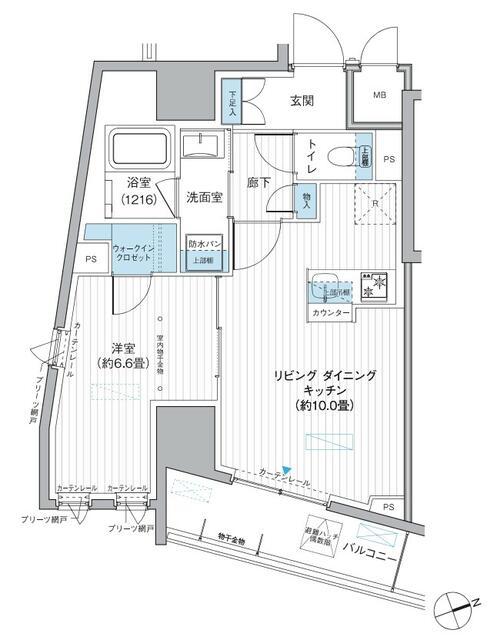 栖-すみか-浅草蔵前(1LDK/4階)の間取り写真