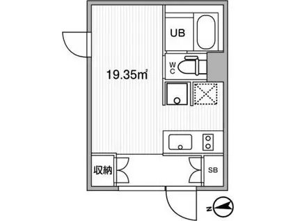 ASTILE市谷柳町 アスティーレ市谷柳町(ワンルーム/1階)の間取り写真
