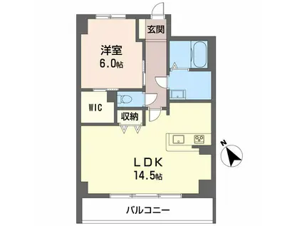 ヴィラシーンABE(1LDK/8階)の間取り写真