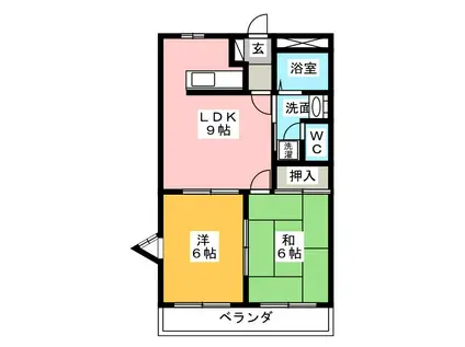 アメニティ富士(2LDK/1階)の間取り写真