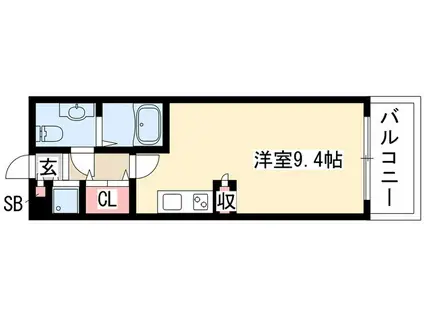 グラン・アベニュー西大須(ワンルーム/6階)の間取り写真