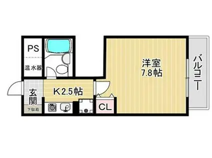 アスライフ湊川公園(1K/9階)の間取り写真