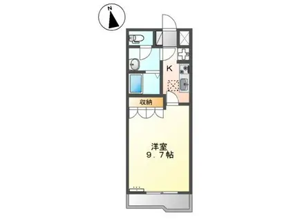 サンモール伝法(1K/1階)の間取り写真