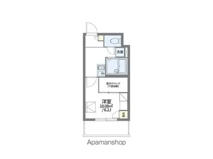 レオパレスカサ リリオ(1K/3階)の間取り写真