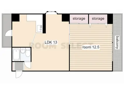 荘苑ひがし栄(1LDK/5階)の間取り写真