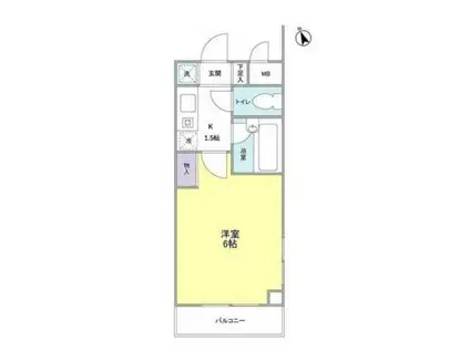 パティオ三茶(1K/2階)の間取り写真