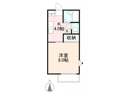 アルベール屋島(1K/1階)の間取り写真