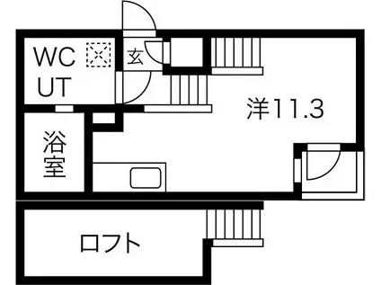 REX新栄(ワンルーム/3階)の間取り写真