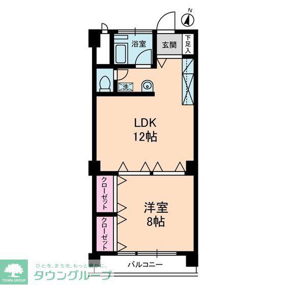 ステラコート大山(1LDK/2階)の間取り写真