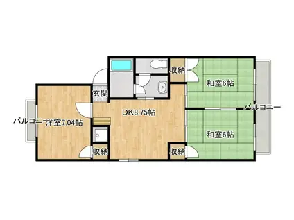 グレイスイケノキタ(3DK/1階)の間取り写真