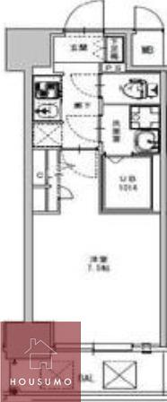 S-RESIDENCE江坂ALEGRIA(1K/8階)の間取り写真