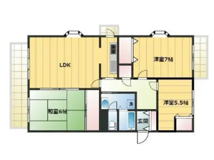 コミュニティープラザ8(3LDK/3階)の間取り写真