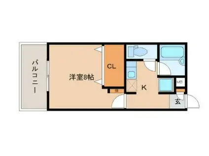 小島ビル(1K/6階)の間取り写真