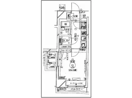 ヴェルト湯島(1K/7階)の間取り写真