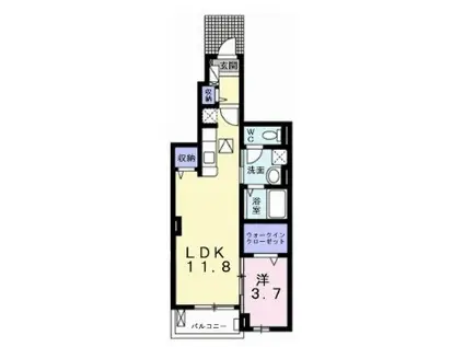 ステラ・ポラーレ(1LDK/1階)の間取り写真