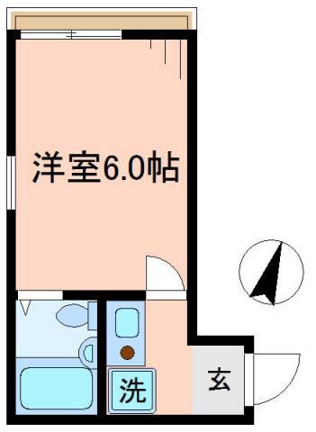 リベルテ東向島(1K/2階)の間取り写真