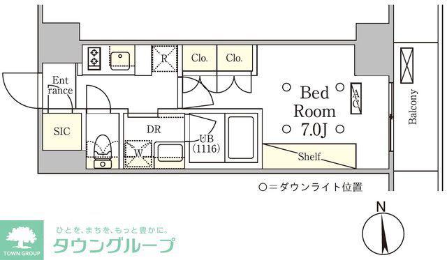 テラス御徒町(1K/12階)の間取り写真