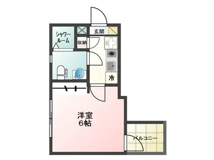 GLANZ東大井ウエスト(1K/1階)の間取り写真