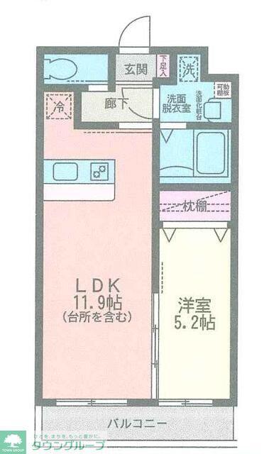 ヴィラ・アンジュ(1LDK/2階)の間取り写真