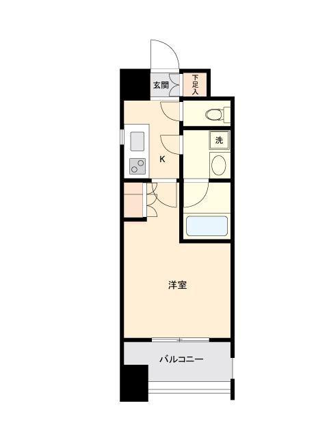 ドゥーエ茗荷谷(1K/5階)の間取り写真
