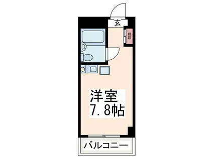 カーサマデラ藤が丘(ワンルーム/2階)の間取り写真